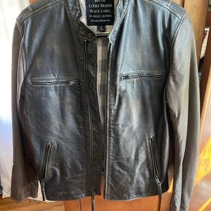Lucky brand Black label leather jacket